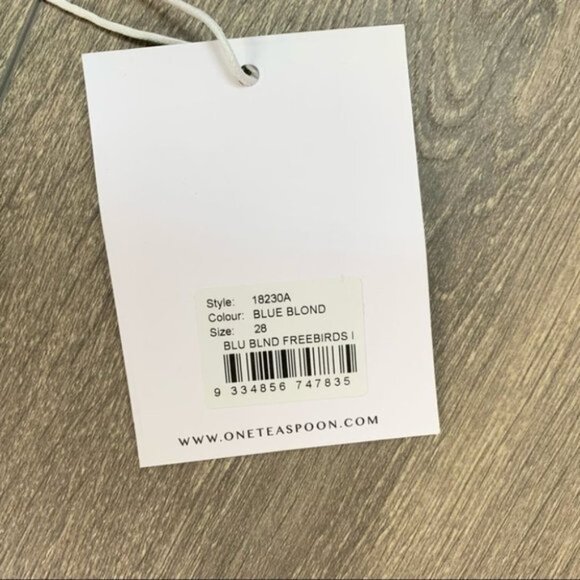 Free People One Teaspoon Freebirds Skinny Jeans Crop Blue indigo Straight leg - Picture 11 of 16